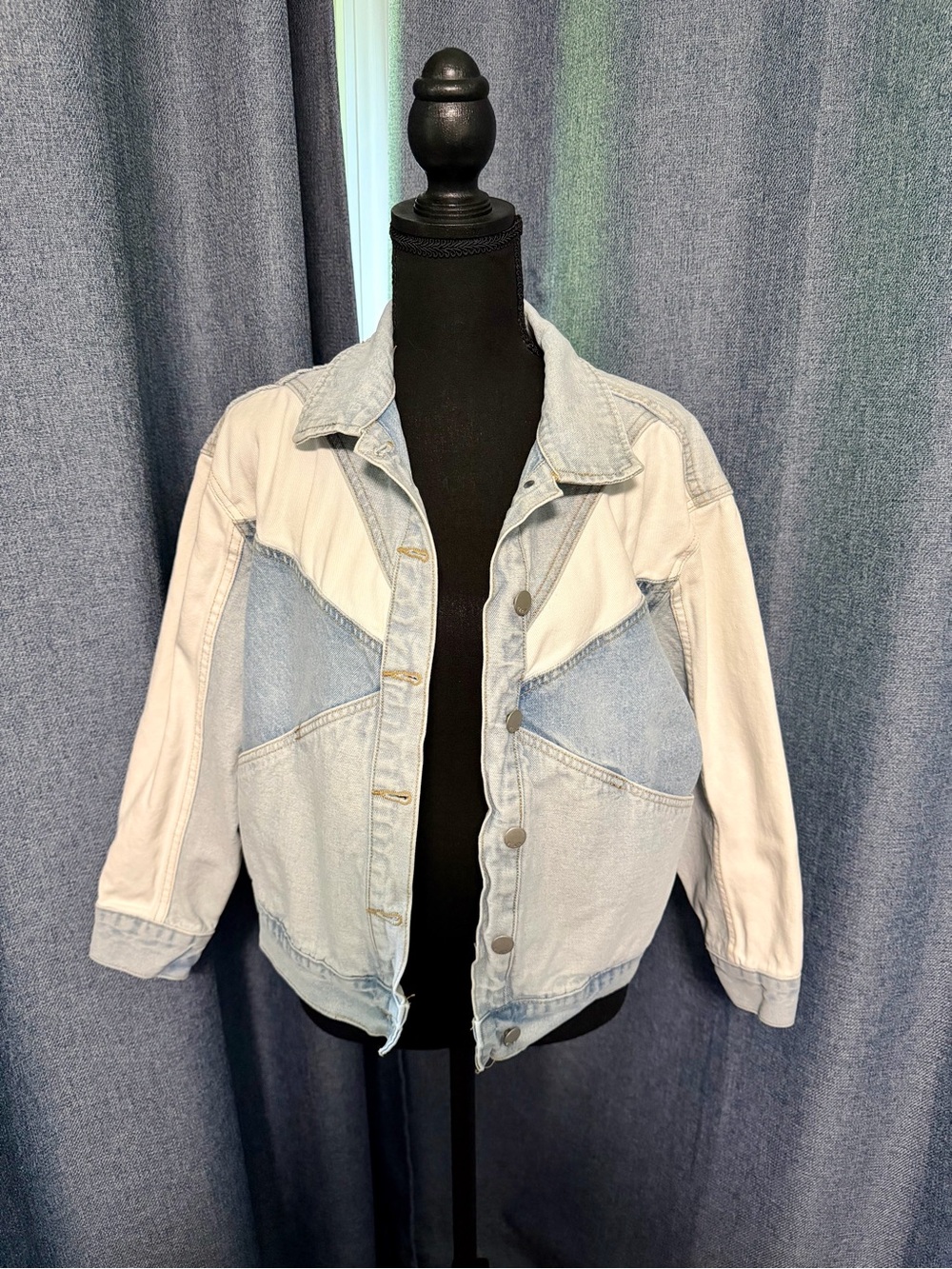 ELAN Two Tone Jean Jacket, Size Small